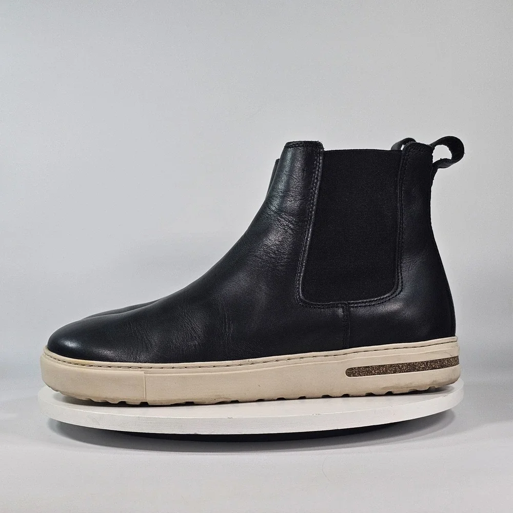 Birkenstock Women's Sz 10 EU 41 Black Leather Bend Chelsea Ankle Booties